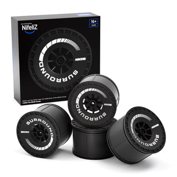 Nifeliz Closed Wheel Hubs, Set Of 4 Closed Center Wheel Hubs, Distinctive Wheel Hub For 1:8 Scale Car Building Toys