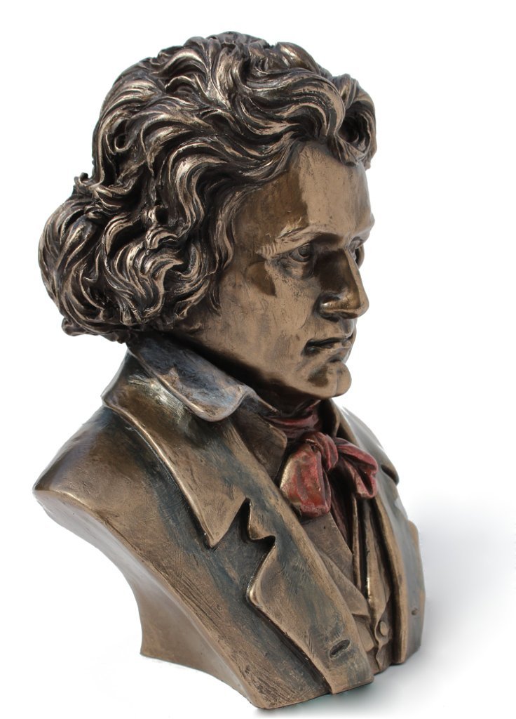 Veronese Design 6 1/2 Inch Ludwig Van Beethoven Bust Cold Cast Resin Bronze Finish Statue Realistic Figurine