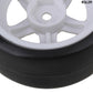 BQLZR 5 Spoke White Wheel Rim & Tyre Tires White+Black for RC 1:10 Drift Car & On Road Car Pack Of 4
