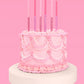 xo, Fetti 10 Pink Glitter Party Cake Candles Tall Thin - 10 Pcs | Bachelorette Party, Birthday Girl Gift, Fun Cake Decoration Su