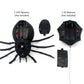 Tipmant Rc Spider Remote Control Tarantula Realistic Animal Crawler Scary Trick Kids Halloween Christmas Prank Gag Toys Birthday Gifts (Black Plastic)