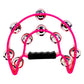 Excluzo Hand Held Tambourine Double Row Tambourine Metal Percussion Tambourine Toy