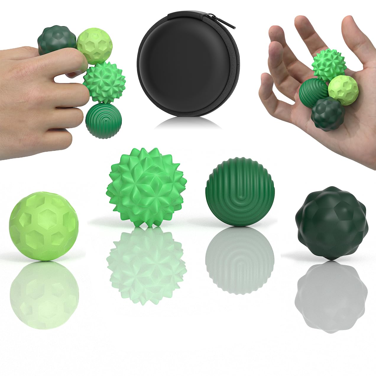 Silicone Magnetic Balls Fidget Toys, 4Pcs Large Sensory Attraction Stress Balls With Silicone Shell For Adults Calm Restless Han