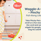 B. toys Pull Along Lobster Toy - Waggle-A-Longs, Developmental Push/Pull Toy for Toddlers, Red, Model BX1644Z