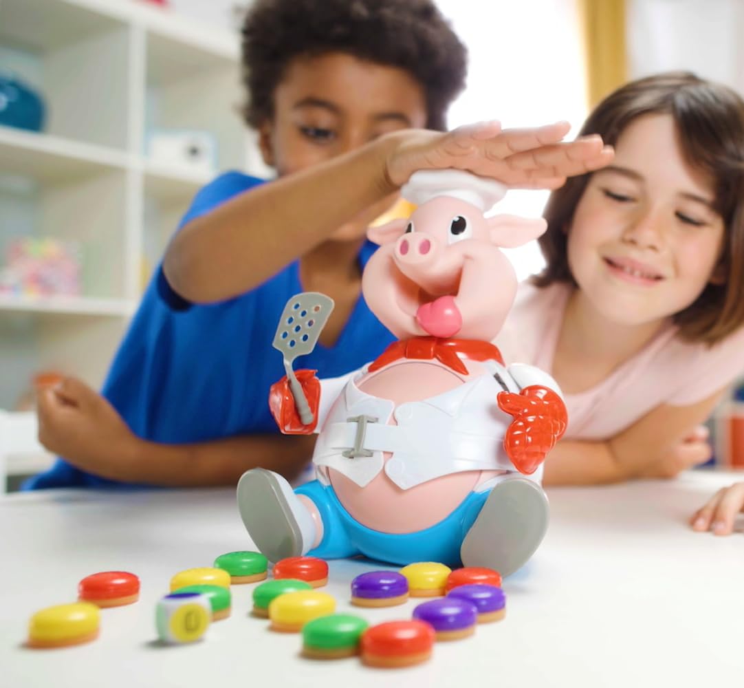 Goliath Pop The Pig Game - Fun Burger Feeding Toy, Multi Color, Model 920896, Plastic