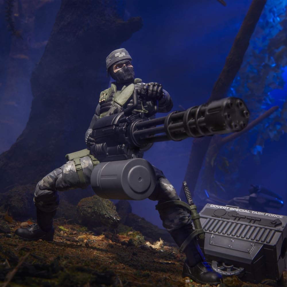 G.I. Joe Classified Series #127 Night Force Jason Shockwave Faria 6" Action Figure with Night Pursuit Cycle - Multicolor, Model F94375L00