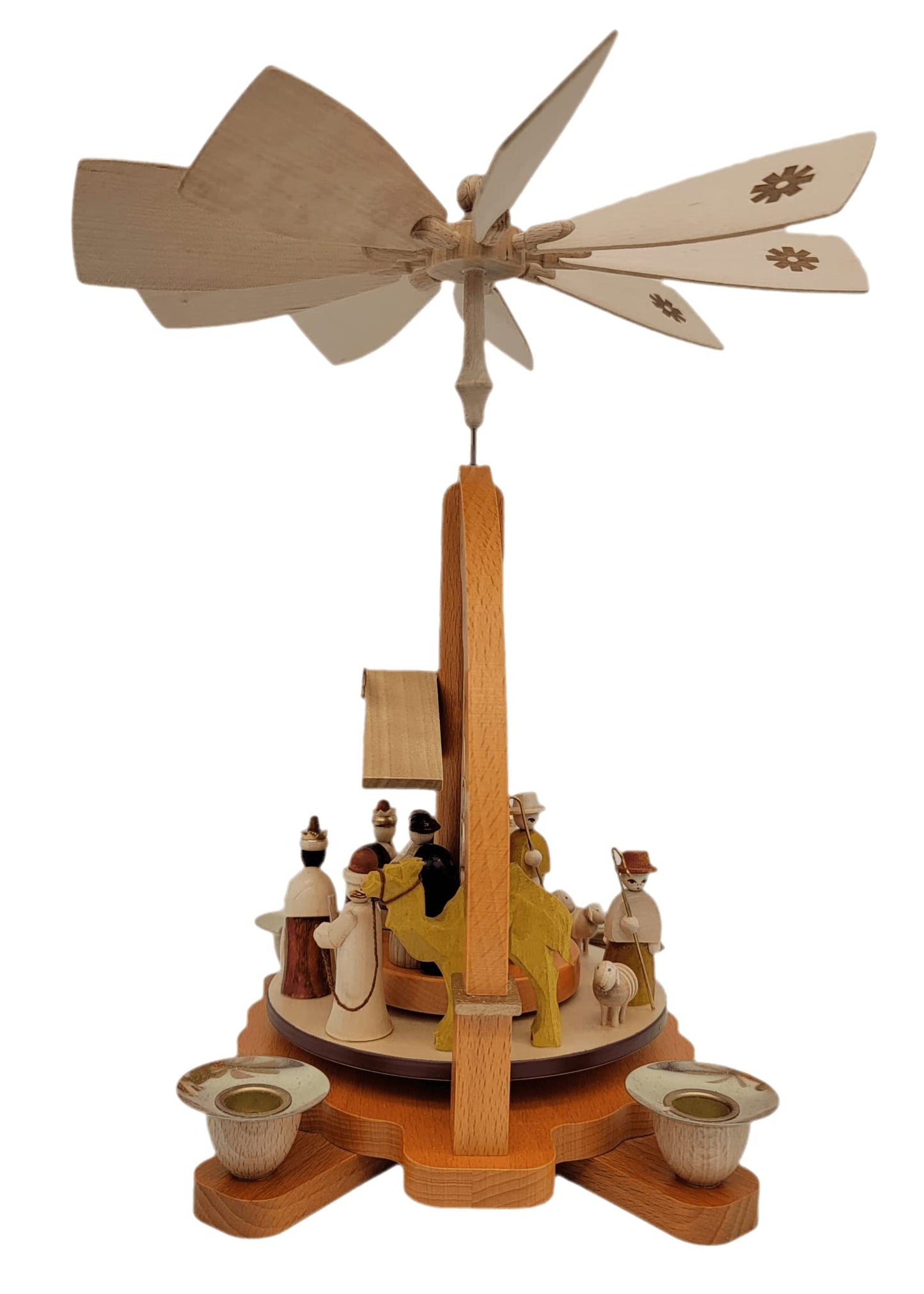 Alexander Taron 16033 Richard Glaesser Pyramid-Nativity Scene-10.5 H W x 9.25, Brown