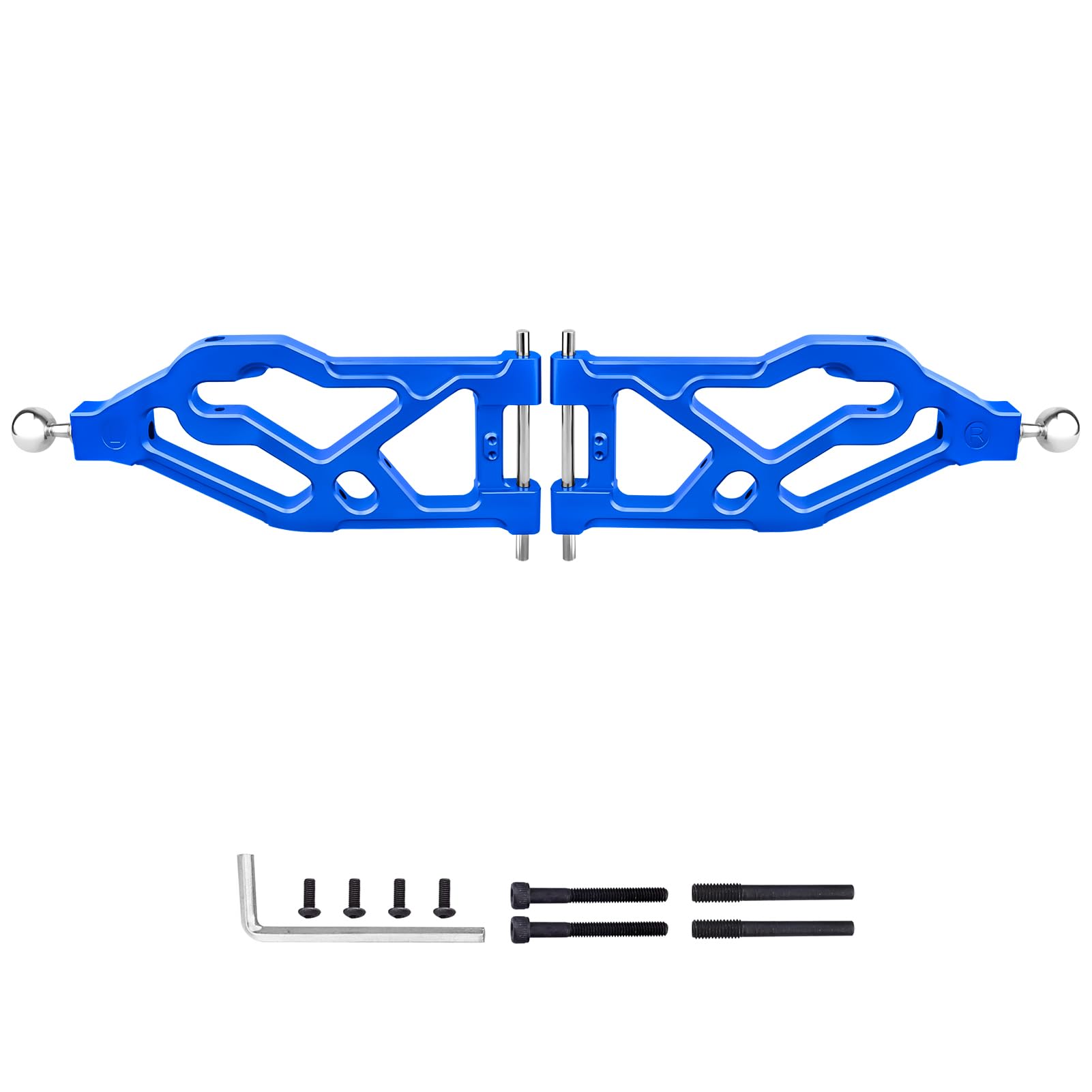 Gohobby Aluminum Front Lower Suspension Arms For Arrma Kraton 8S Blx 1/5 Scale Rc Truck (1 Pair), Replaces Ara330589 (Red)