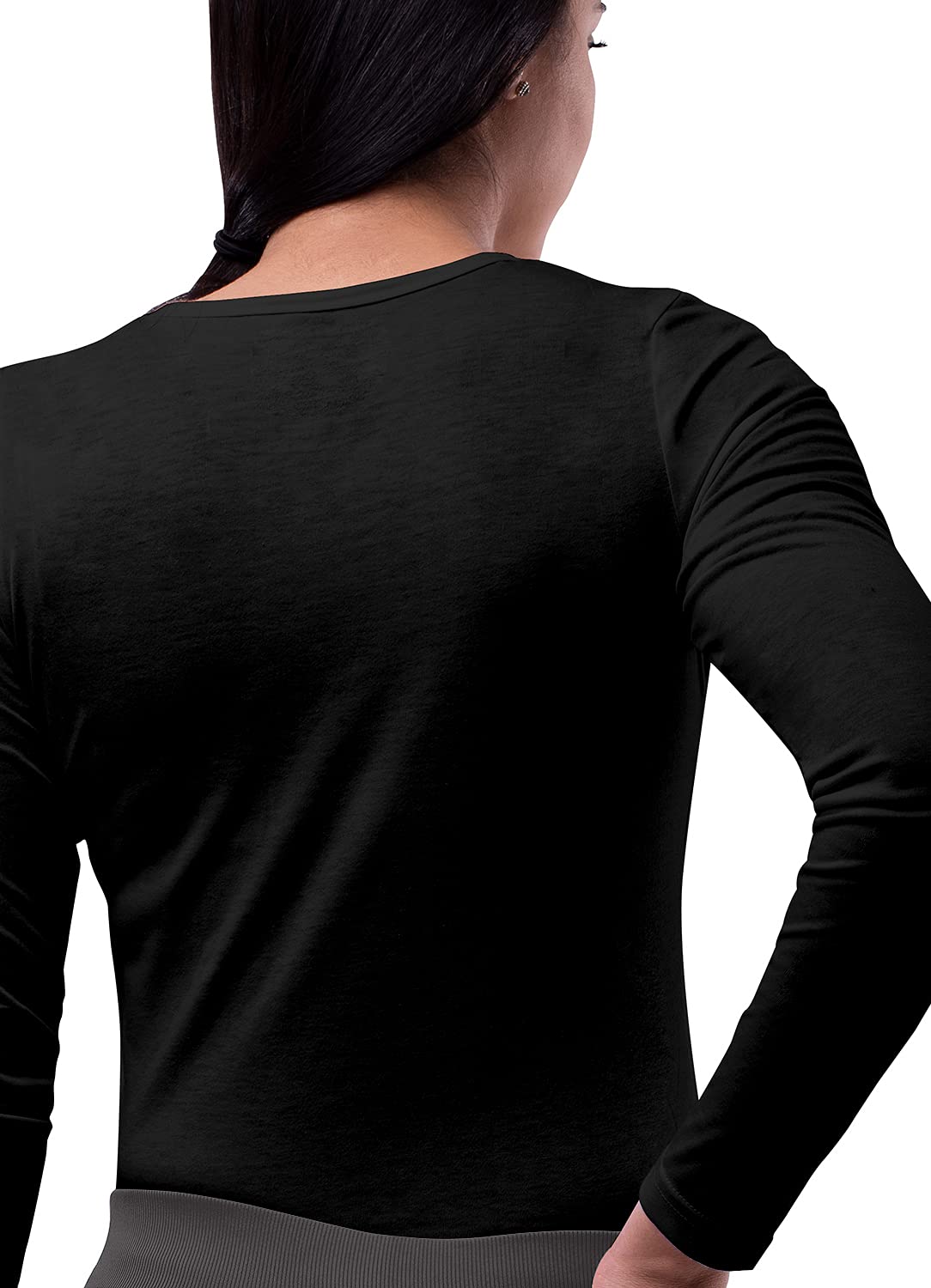Sivvan Scrubs For Women - Long Sleeve Comfort Underscrub Tee 3-Pack - S85003 - Blackdark Marl Greywhite - S