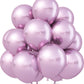 Jobkoo Metallic Pink Balloons, 12Inch Chrome Light Pink Balloons 30Pcs Light Purple Metallic Party Balloons Shiny Baby Pink Chro