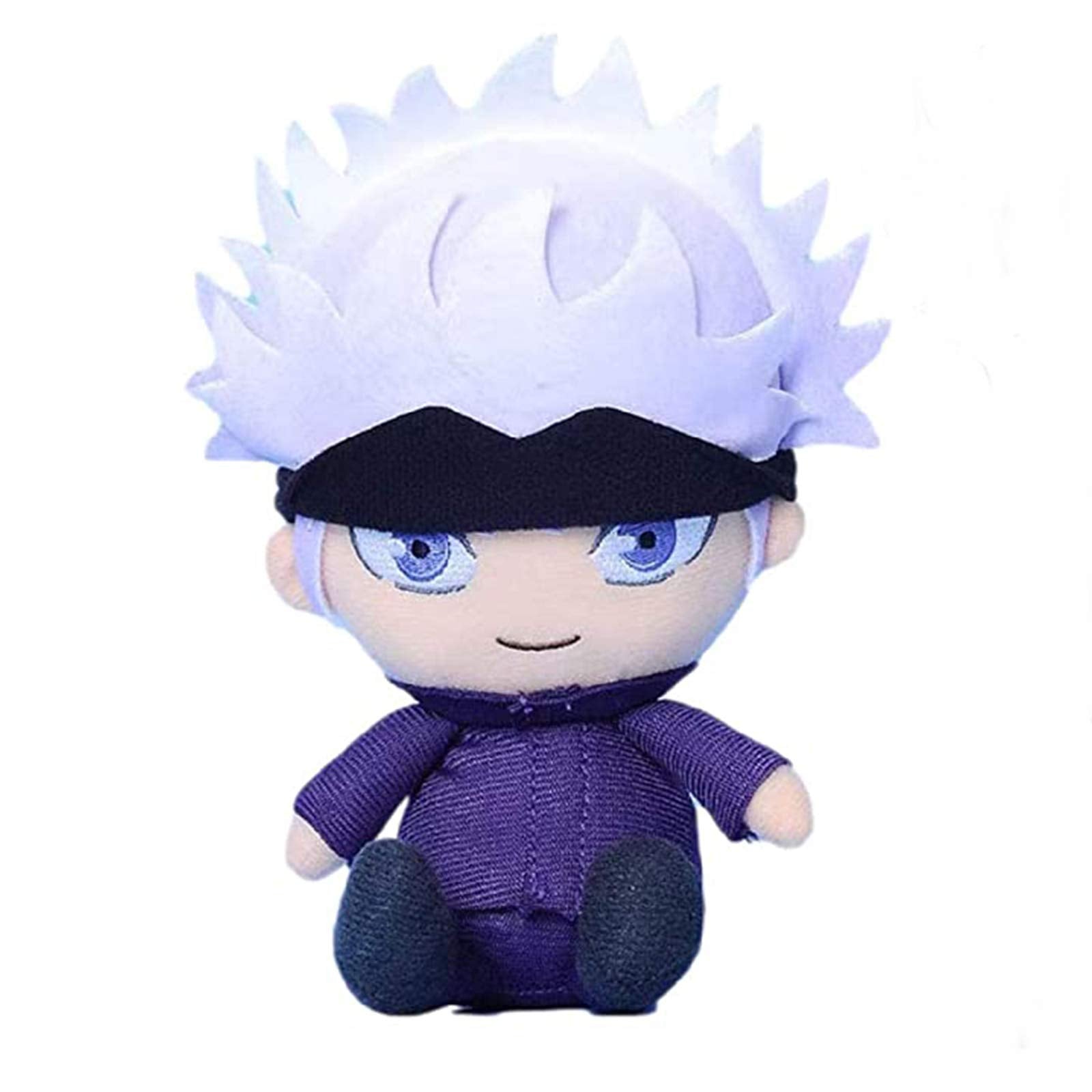 Amnpolen Plush Figure Toys With Openable Patch Anime Gojo Satoru Plushie Doll Stuffed Toy Key Ring Bagpack Phone Pendants (5.91I