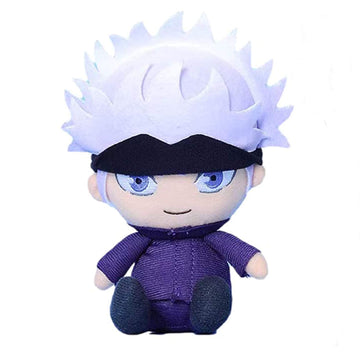 Amnpolen Plush Figure Toys With Openable Patch Anime Gojo Satoru Plushie Doll Stuffed Toy Key Ring Bagpack Phone Pendants (5.91I