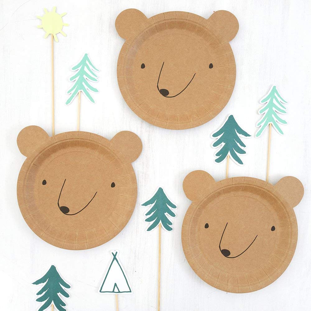 Meri Meri Bear Small Plates (Pack of 12)