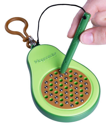 Magnatab Minis - Sensory Toys, Magnetic Drawing Tool, Toddler Writing Practice, Sensory Play, Fidget Toys, Stylus Included, Travel-Friendly, Ages 3+ - Avocado