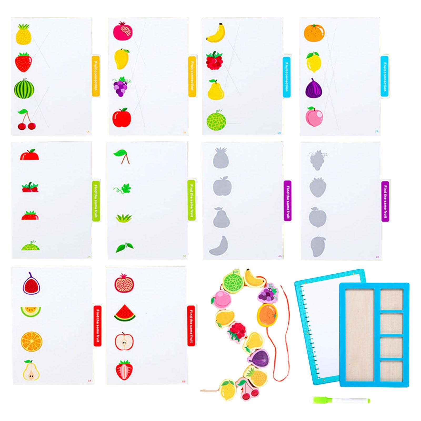 Ilsmysutra Memory Game With Blocks Wooden Matching Game For Game Fruit|Toys For Baby|Developmental Baby Toys