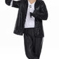 BAURGHOP Kids Dance Star Costume for Boys 80s 90s Pop Stage Outfits for Halloween (4-5 Years)