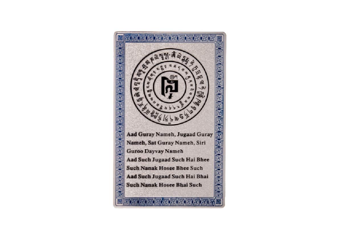 DMtse Feng Shui Blue Rhino Elephant Talisman Card - Metal Anti Burglary Protection