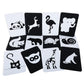 Baby Moo High Contrast Flash Cards Pack Of 12 Bundle Of Animals And Objects And Vehicles And Patterns Black And White