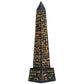 Summit Collection Black Egyptian Obelisk With Gold Hieroglyphs Collectible Figurine