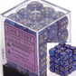 Chessex Dice d6 Sets: Lustrous Purple with Gold - 12mm Six Sided Die (36) Block of Dice