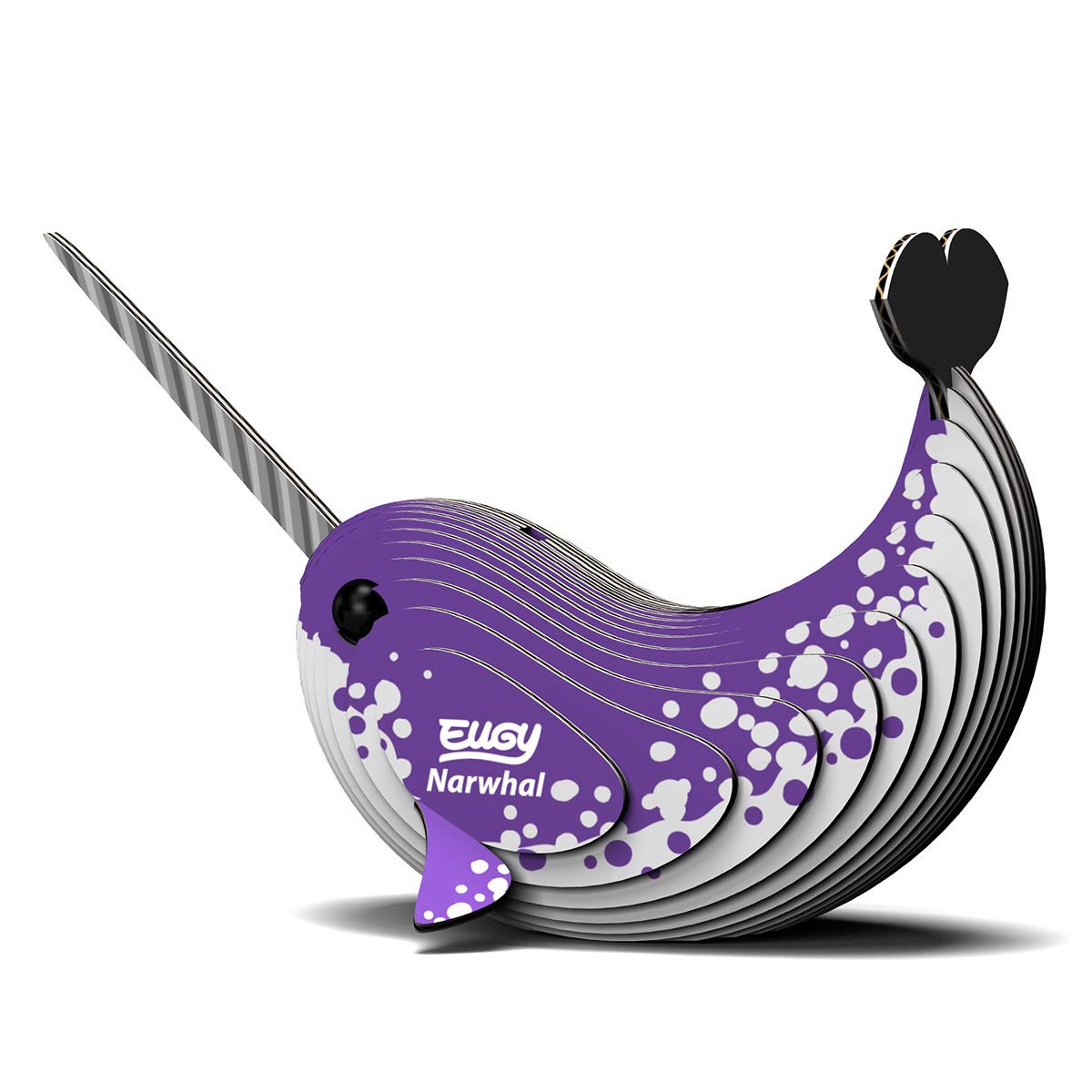 Eugy Narwhal 3D Puzzle, 23 Piece Eco-Friendly Educational Toy Puzzles For Boys, Girls & Kids Ages 6+