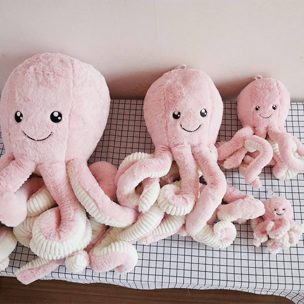 JOSON Cute Octopus Plush Toys  Soft Octopus Stuffed Animals  Girls and Boys mature-themed Birthday (16 Inch  Pink)