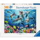 Ravensburger 500 Piece Dolphins Jigsaw Puzzle - Handcrafted Cardboard, Multi Color, Model 12000200, Perfect Fit for Adults