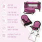 Mommy & Me 3 In 1 Baby Doll Accessories Mega Deluxe Playset With Doll High Chair, Doll Bouncer, And Doll Pack N Play Doll Crib, Fits 18 Inch American Girl Doll, Purple
