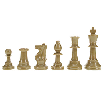 We Games Color Bright Plastic Staunton Tournament Chess Pieces With 3.75 In. King - Half Chess Set Of Chess Pieces Only, Gold
