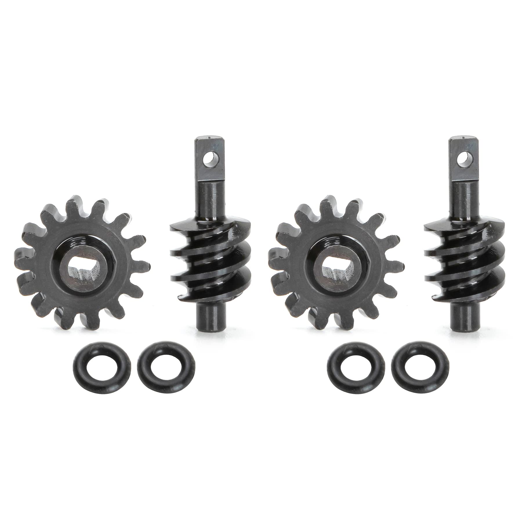 2pcs Steel Axle Differentials Gear 14T/2T Front and Rear Overdrive Differential Worm Gear for Axial SCX24 1/24 RC Crawler Truck 