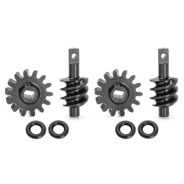 2pcs Steel Axle Differentials Gear 14T/2T Front and Rear Overdrive Differential Worm Gear for Axial SCX24 1/24 RC Crawler Truck 