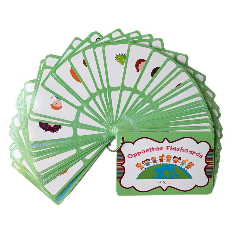 Richardy 100 Groups English Antonyms Flashcards Building Vocabulary Pocket Cards Educational Learning Toys Pre-Kindergarten Clas