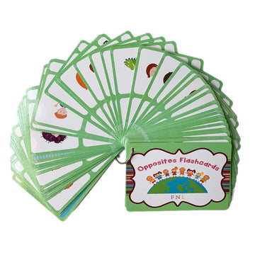 Richardy 100 Groups English Antonyms Flashcards Building Vocabulary Pocket Cards Educational Learning Toys Pre-Kindergarten Clas