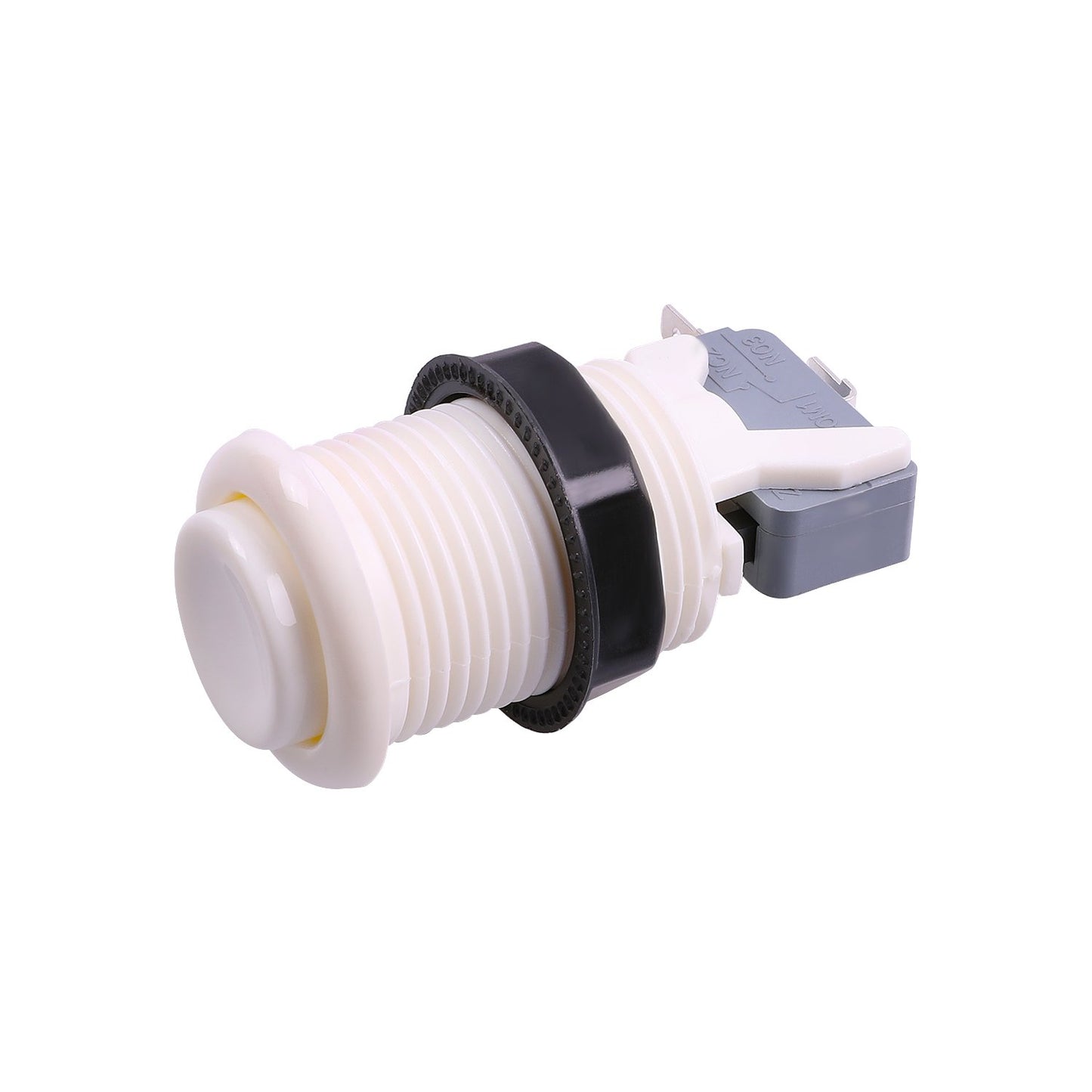 Easyget 6 Piece Arcade Push Button Set - 30MM White Plastic with Microswitch for Mame/Jamma