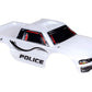 SummitLink Custom Body for 1/10 Scale RC Truck, Police White, 15x6x0.1 inches, Plastic, Model Stampede-2024