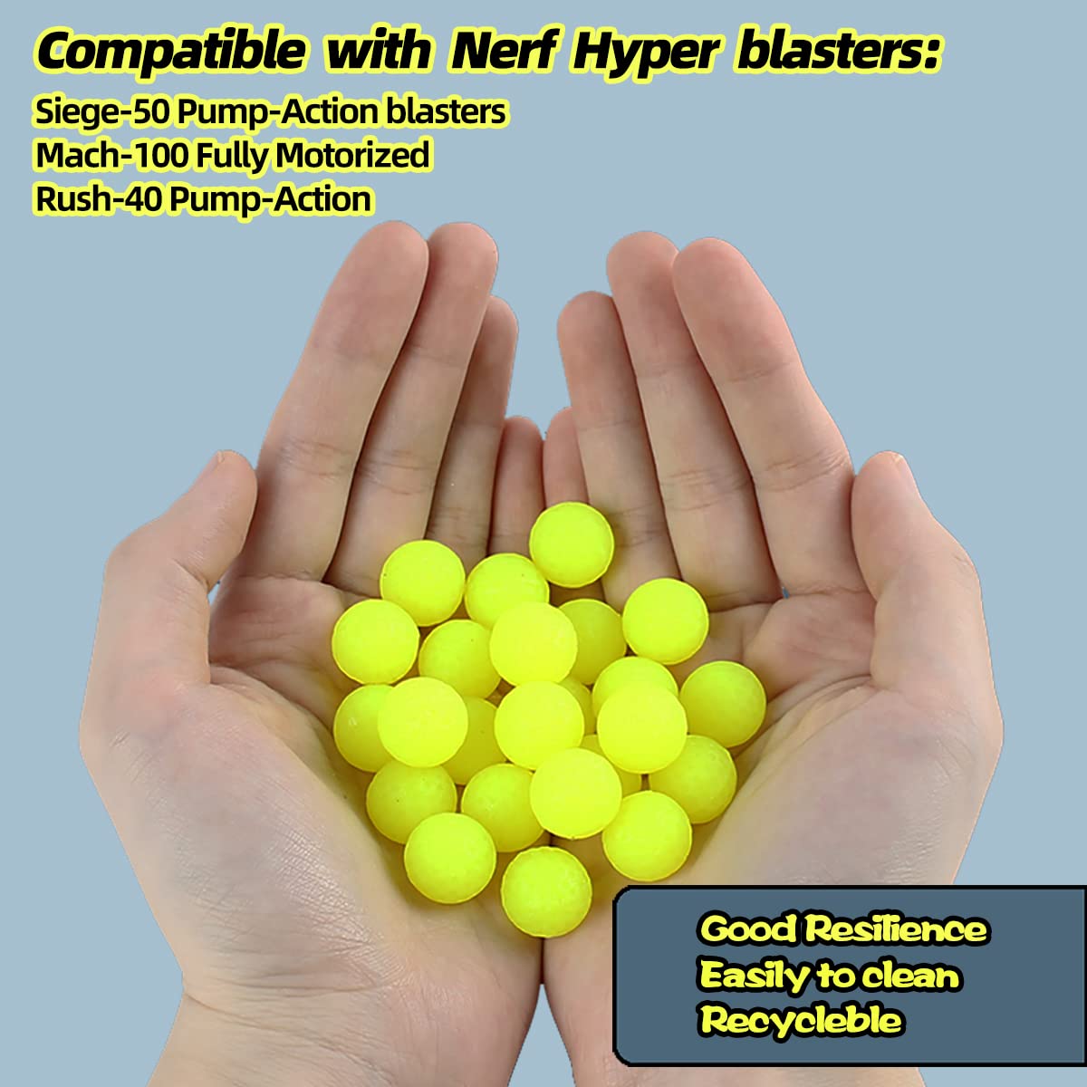 500 Rounds Refill Pack Balls Ammo For Nerf Hyper Blaster Series Stock Up Hyper Games