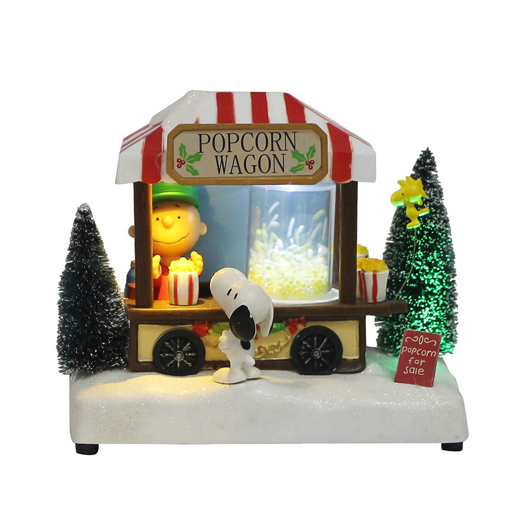 Kurt Adler 7-Inch LED Musical Table Piece - Multicolor Plastic Peanuts© Decor, Model PN5191