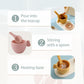 Wooden Tea Set For Little Girls And Boys | 18 Pcs Kids Coffee & Tea Set For Toddlers | Pretend Play Toy With Silicone Accessorie