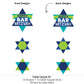 Big Dot Of Happiness Blue Bar Mitzvah - Boy Party Centerpiece Sticks - Table Toppers - Set Of 15