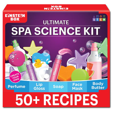 Einstein Box Ultimate Spa Science Kit For Girls Aged 8-10-12-14| Birthday & Rakhi Gift Ideas With Face Mask & Lip Gloss Making |