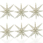 6 Pcs Cream Color Star Foil Balloons One-Piece 14-Pointed Star Balloons 4D Starburst Cone Mylar Balloons 22Inch Christmas Birthd