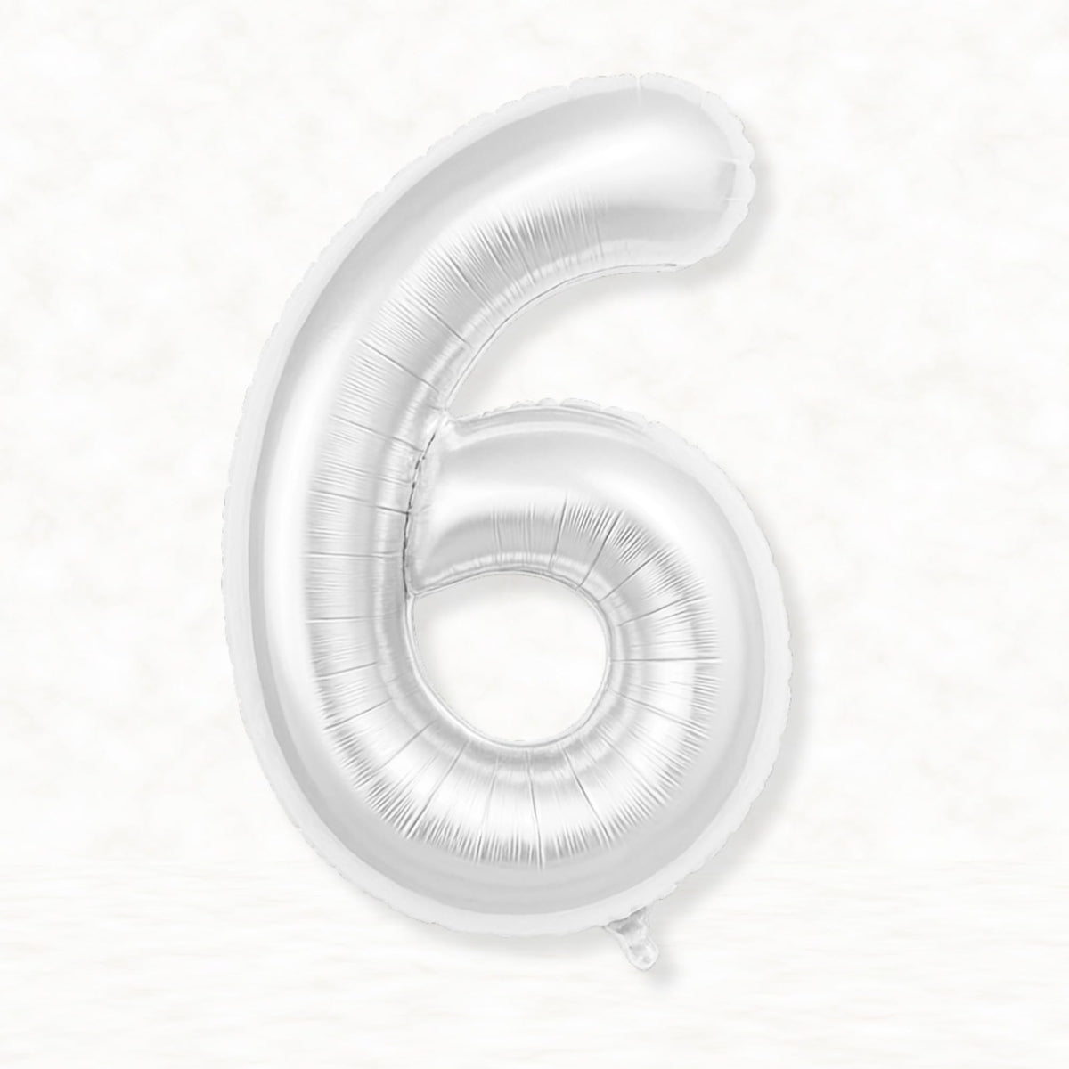 Flyloons 6 number Foil Balloon Silver 16 inch Size For Baby Kids Boys Girls Happy Birthday Anniversary Decoration Items 6th Year