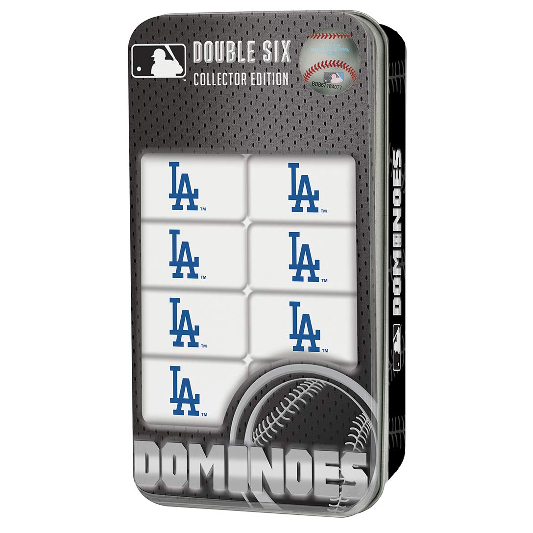 MasterPieces Officially Licensed MLB Los Angeles Dodgers 28 Piece Dominoes Game for Adults
