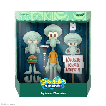 Super7 Ultimates! Spongebob Squarepants Squidward - 7' Spongebob Action Figure With Accessories Classic Cartoon Collectibles And Retro Toys