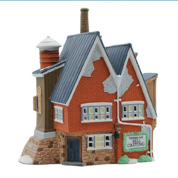 Department 56 Hand Painted Porcelain Yankee Jud Bell Casting Sculpture, Red, 7.75 x 4.5 Inches