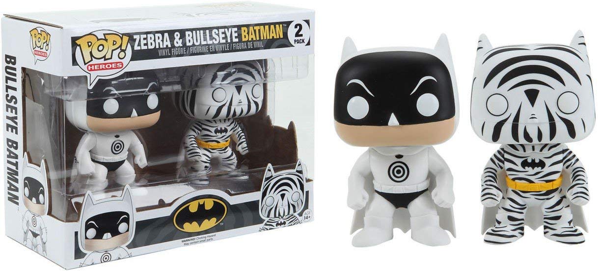 Set 2 Pop Dc Bullseye Batman & Zebra Batman Exclusive Figures