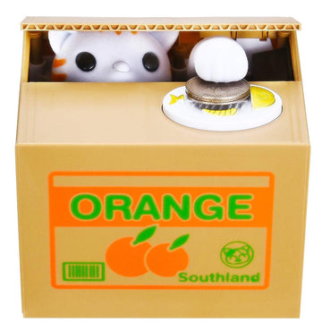 Cat Stealing Money Bank, Piggy Bank For Kids, Coin Bank For Money Saving, Automatic Stealing Money With English Speaking, Creati
