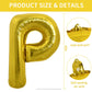 Toniful 40 Inch Large Gold Letter P Balloons Helium Balloons,Foil Mylar Big Balloons For Birthday Party Anniversary Supplies Dec