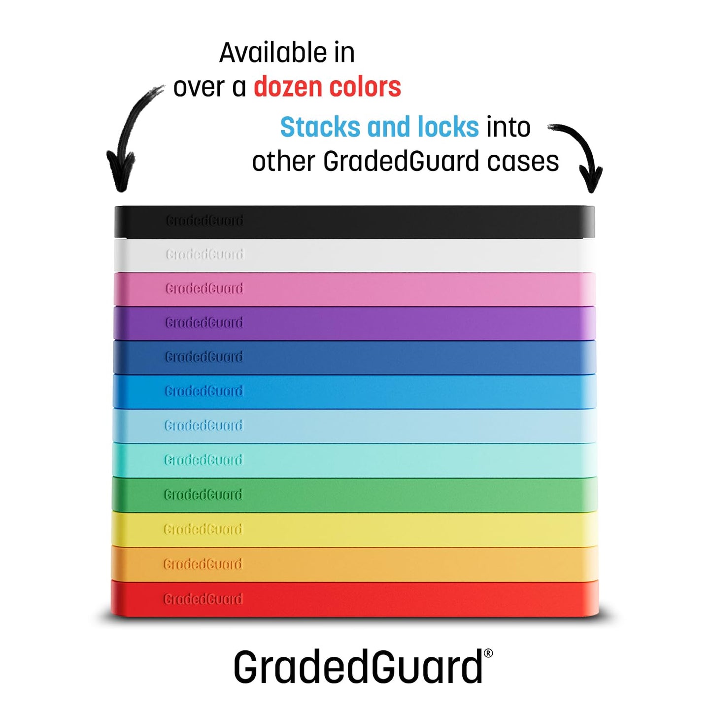 Gradedguard Graded Card Guard Case For Standard Psa Slab Case | Multiple Colors | Soft Touch Matte Finish | Stackable | Made To