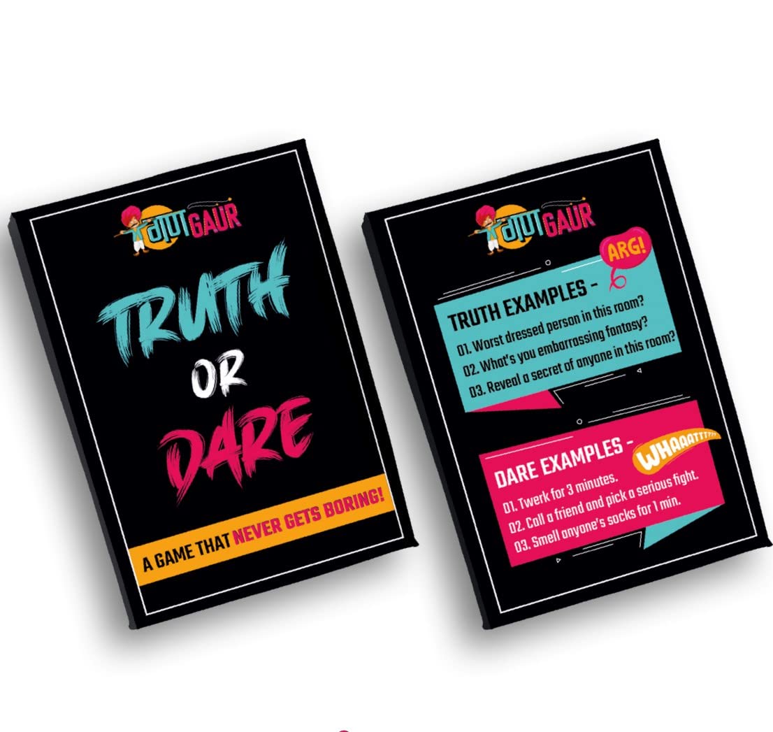 Gangaur Truth Or Dare Playing Cards For Friends  Deck Of 50 Playing Cards